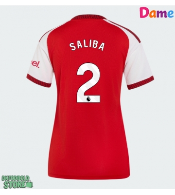 Arsenal William Saliba #2 Replika Hjemmebanetrøje Dame 2026-27 Kortærmet
